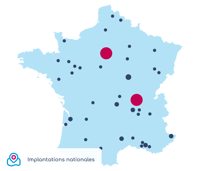 Implantations nationales